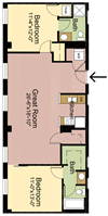 2 Bedrooms – 2 Bathrooms