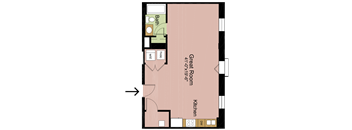 Studio – 1 Bathroom