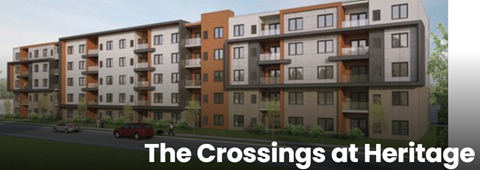 a rendering of the crossings at heritage apartments