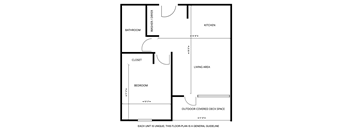 1 Bedroom, 1 Bathroom