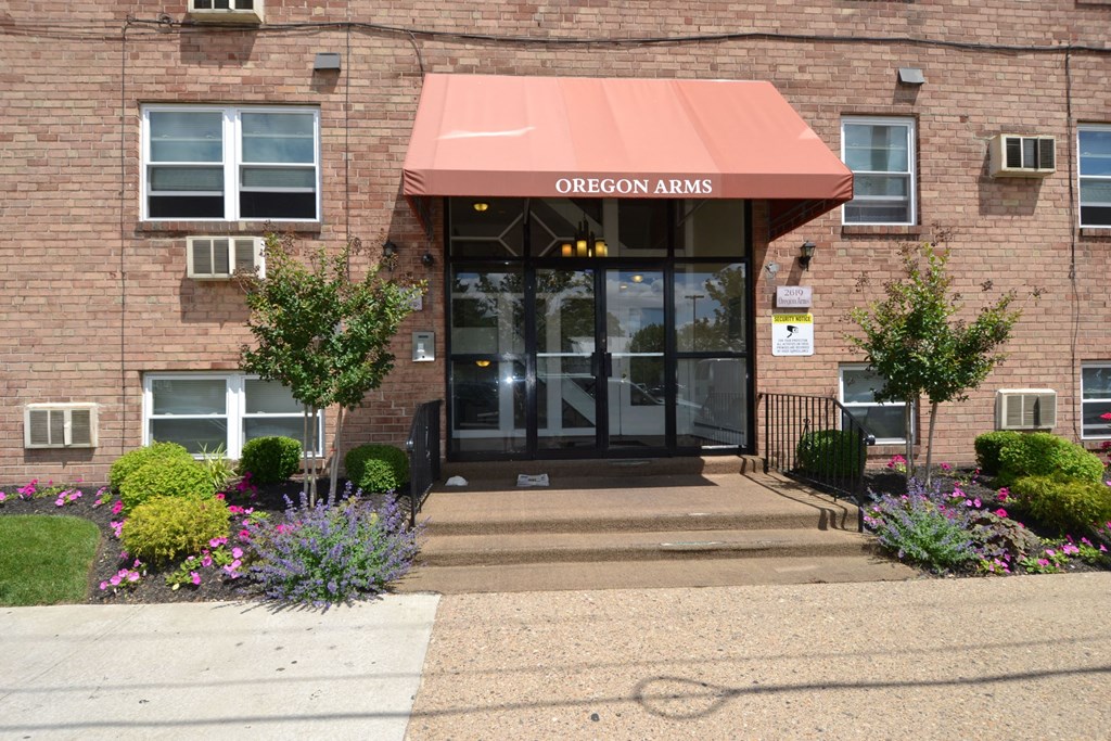 the front entrance of the farms building