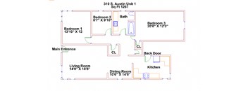 310 S. Austin 3 Bedrooms