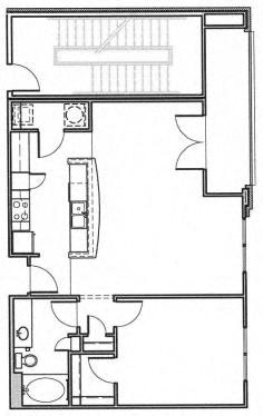 1Br With Computer Nook 1 Bedroom With Computer Nook Floor Plan 4