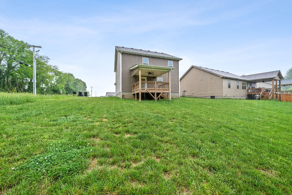 the view of the house from the yard