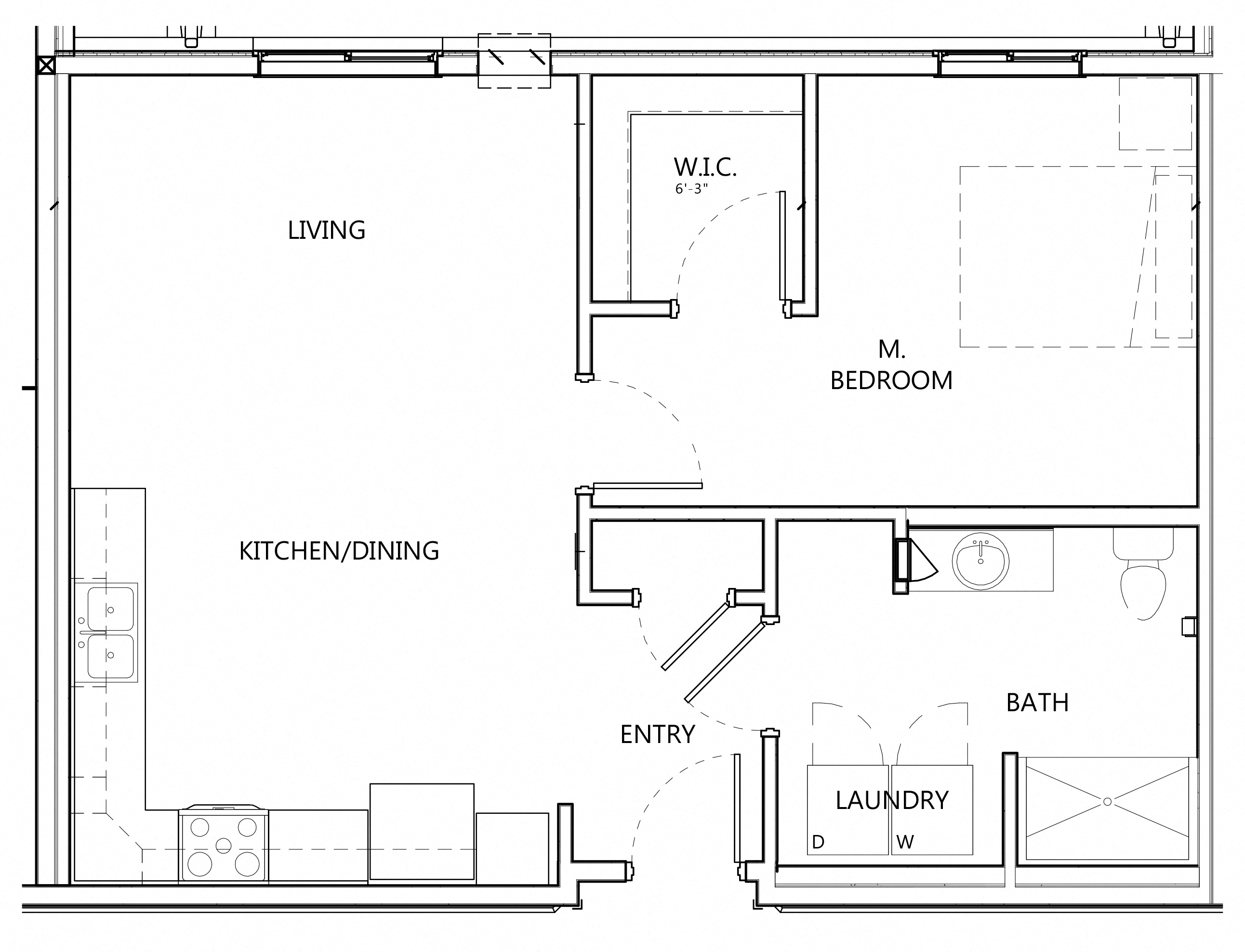 1 Bedroom Floor Plan