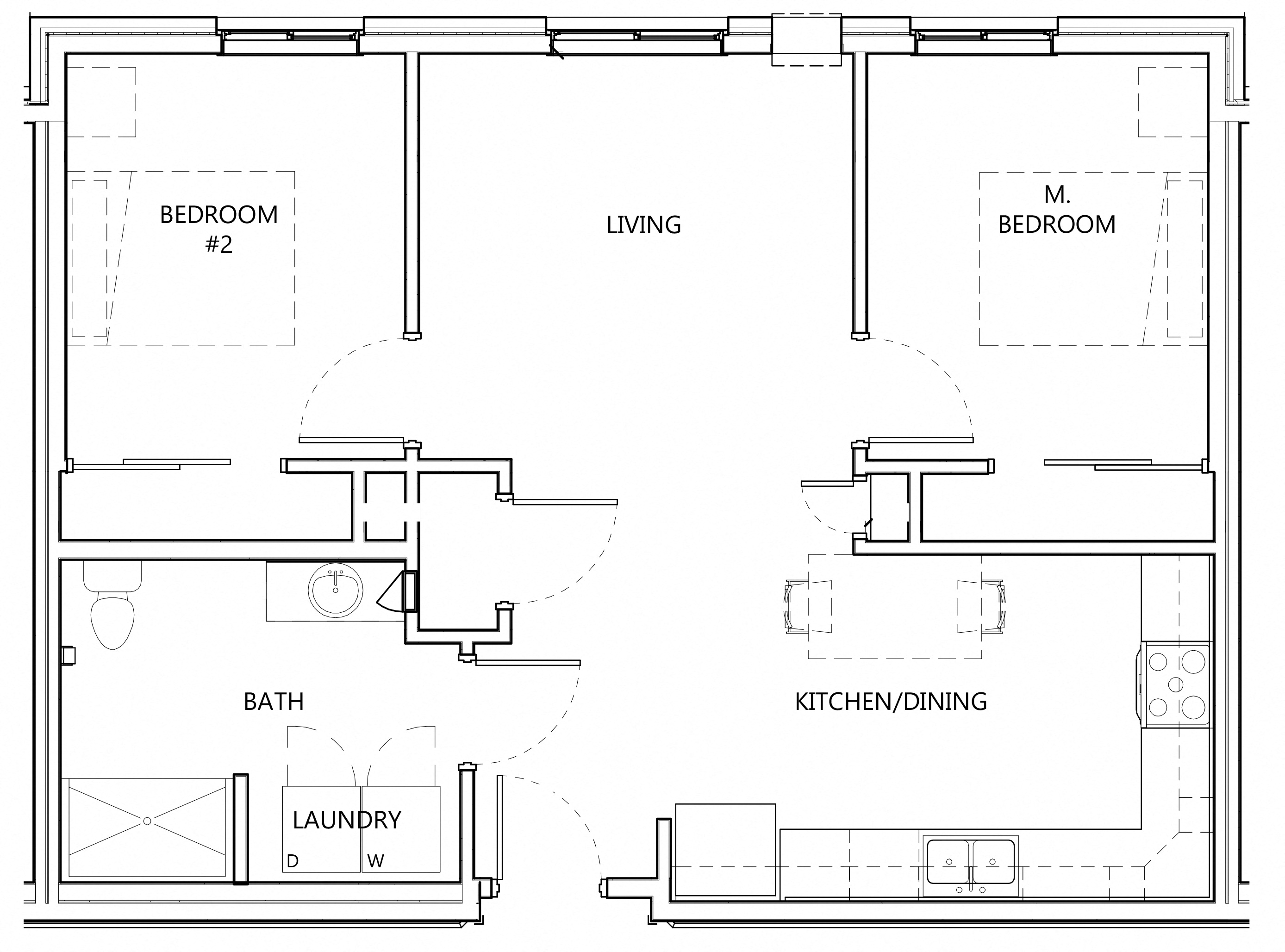 2 Bedroom Floor Plan