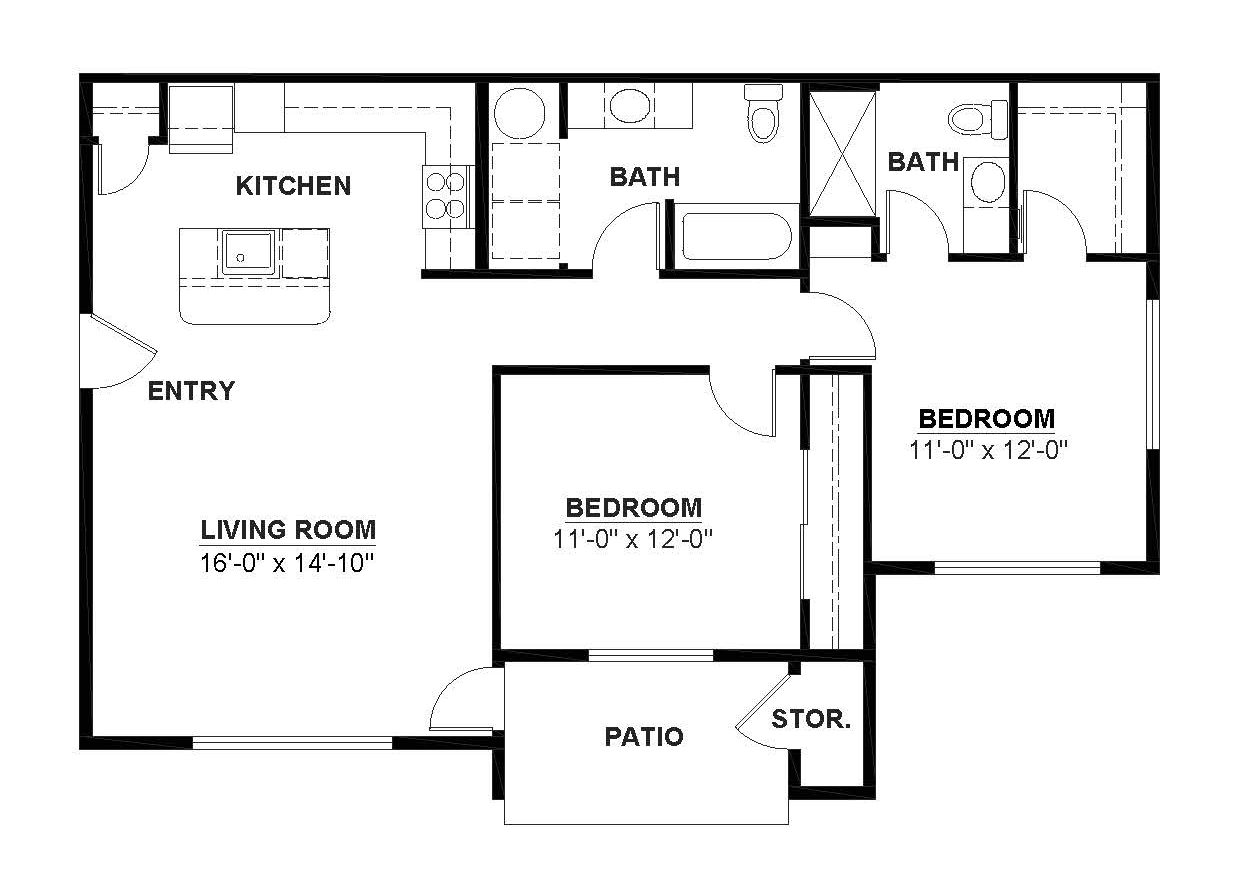 Two Bedroom-Two Bathroom