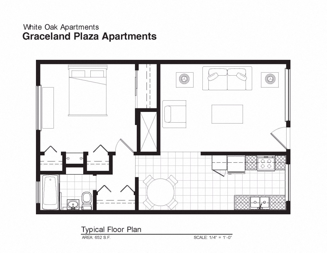 Graceland Apartments Floorplan Layout Image