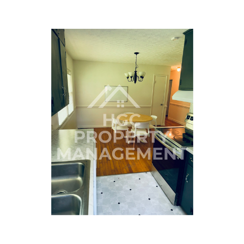 a renovated kitchen and dining area of a house for rent