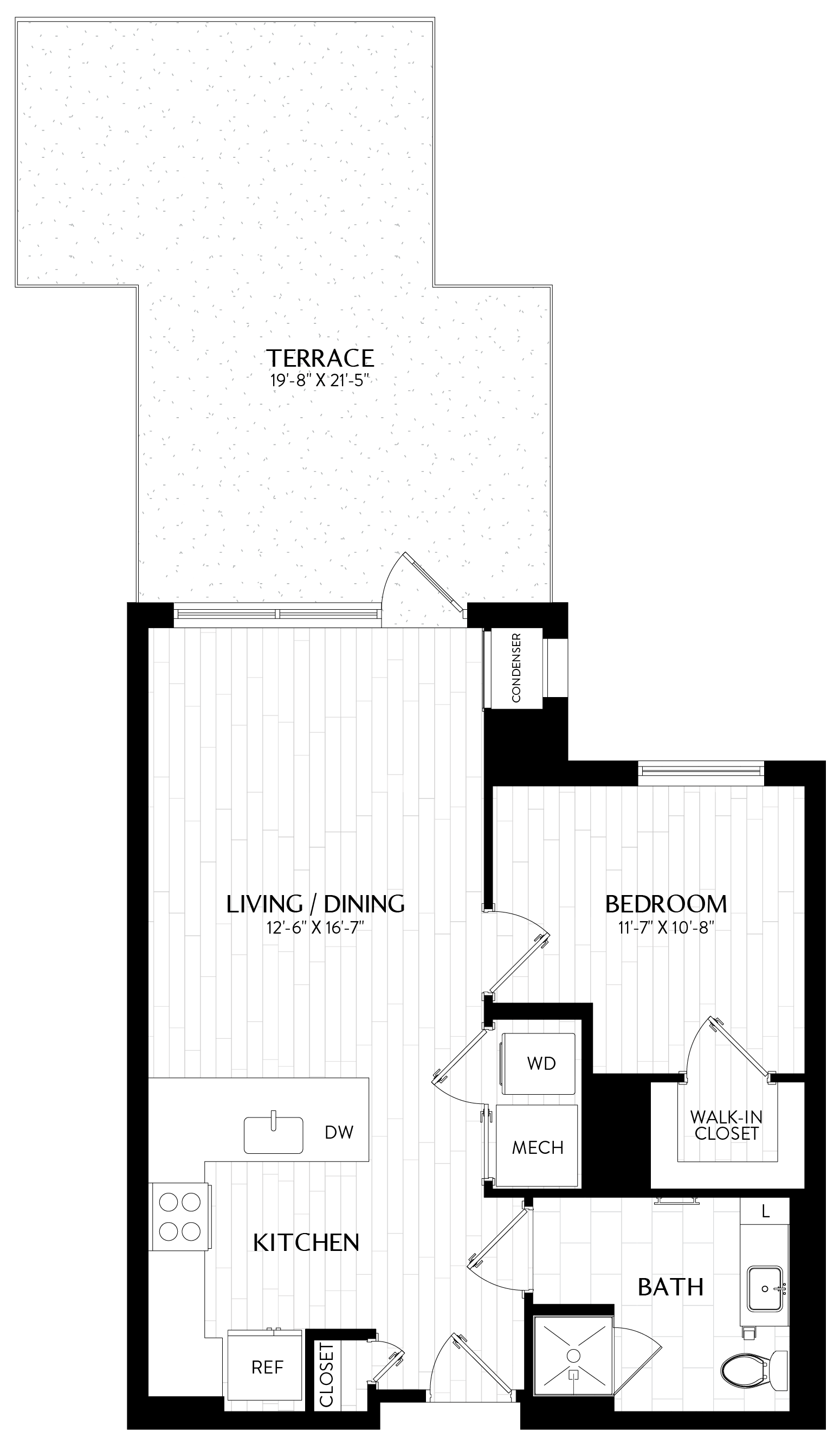 1 Bed/1 Bath-A1M1