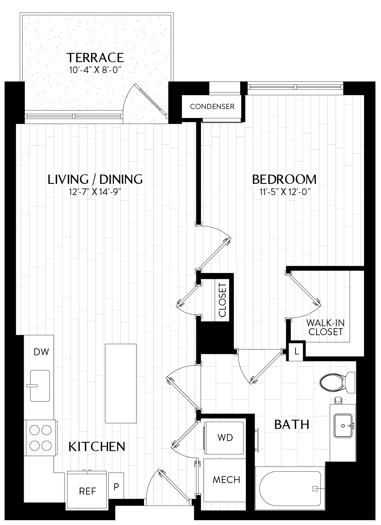1 Bed/1 Bath-A2M4