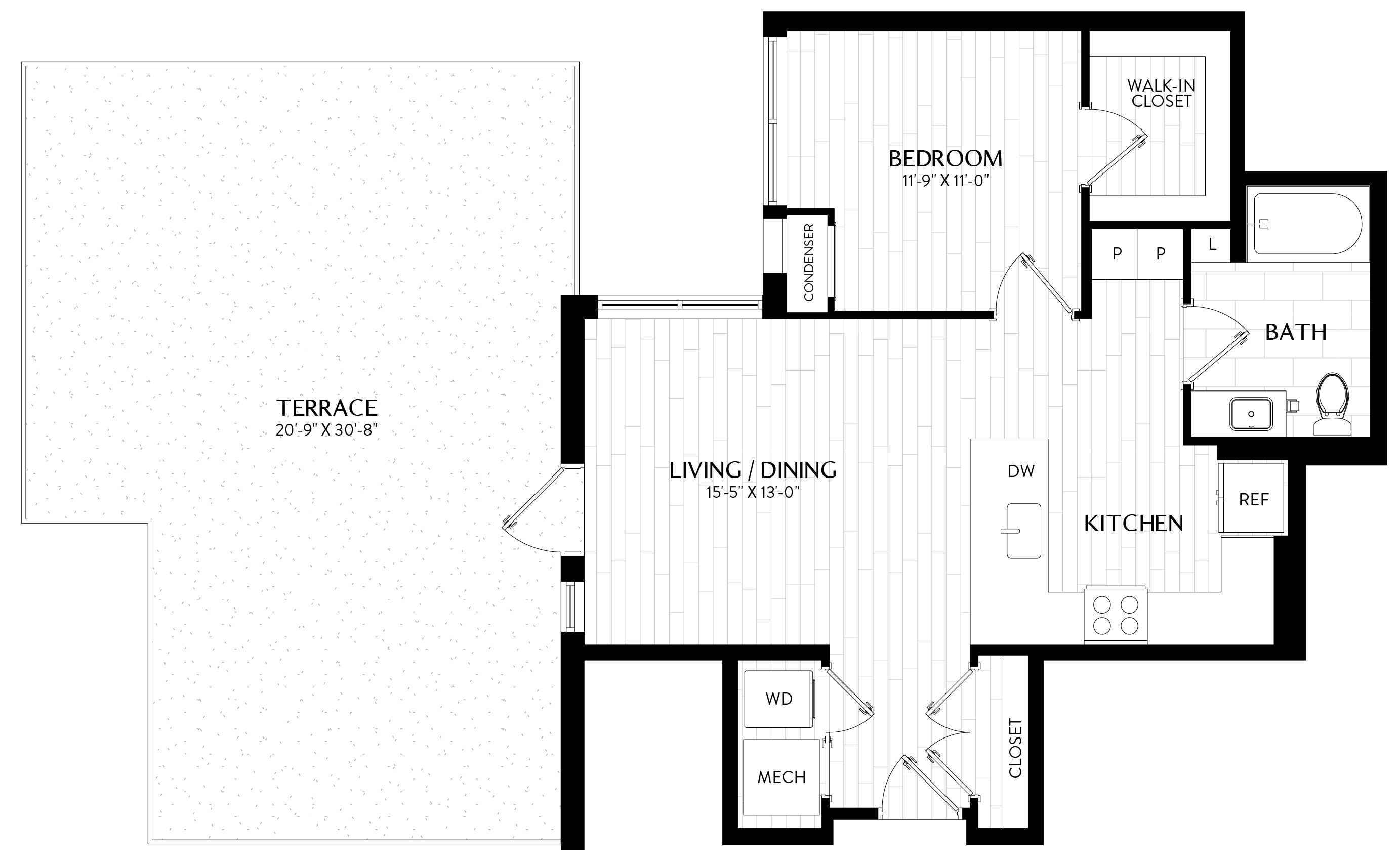 1 Bed/1 Bath-A3M1