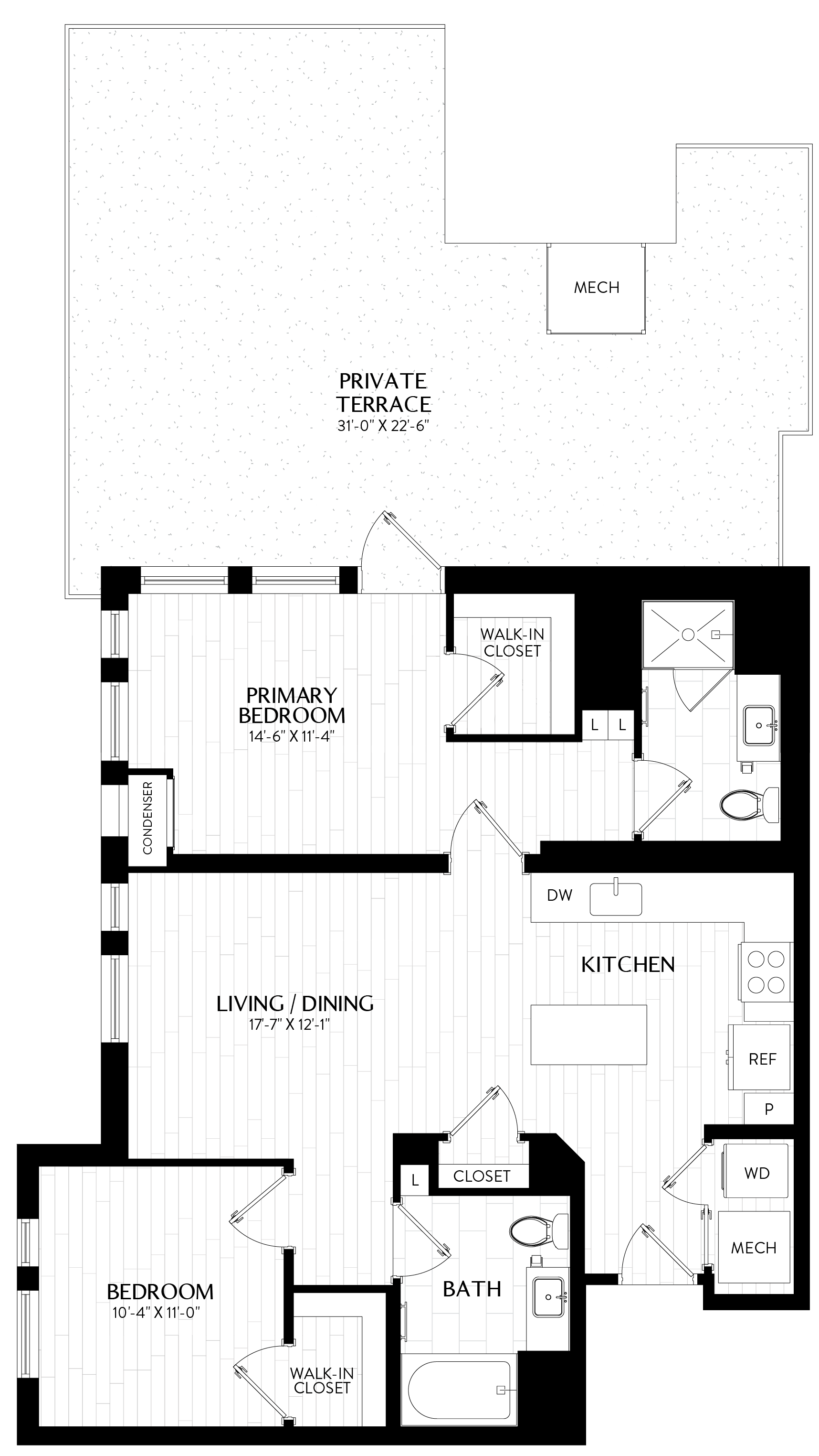 2 Bed/2 Bath-B1M1