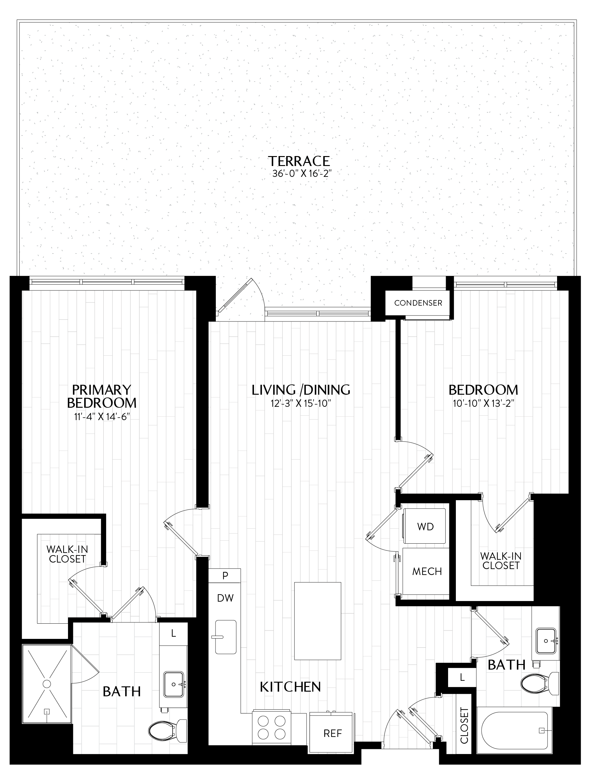 2 Bed/2 Bath-B2M6b