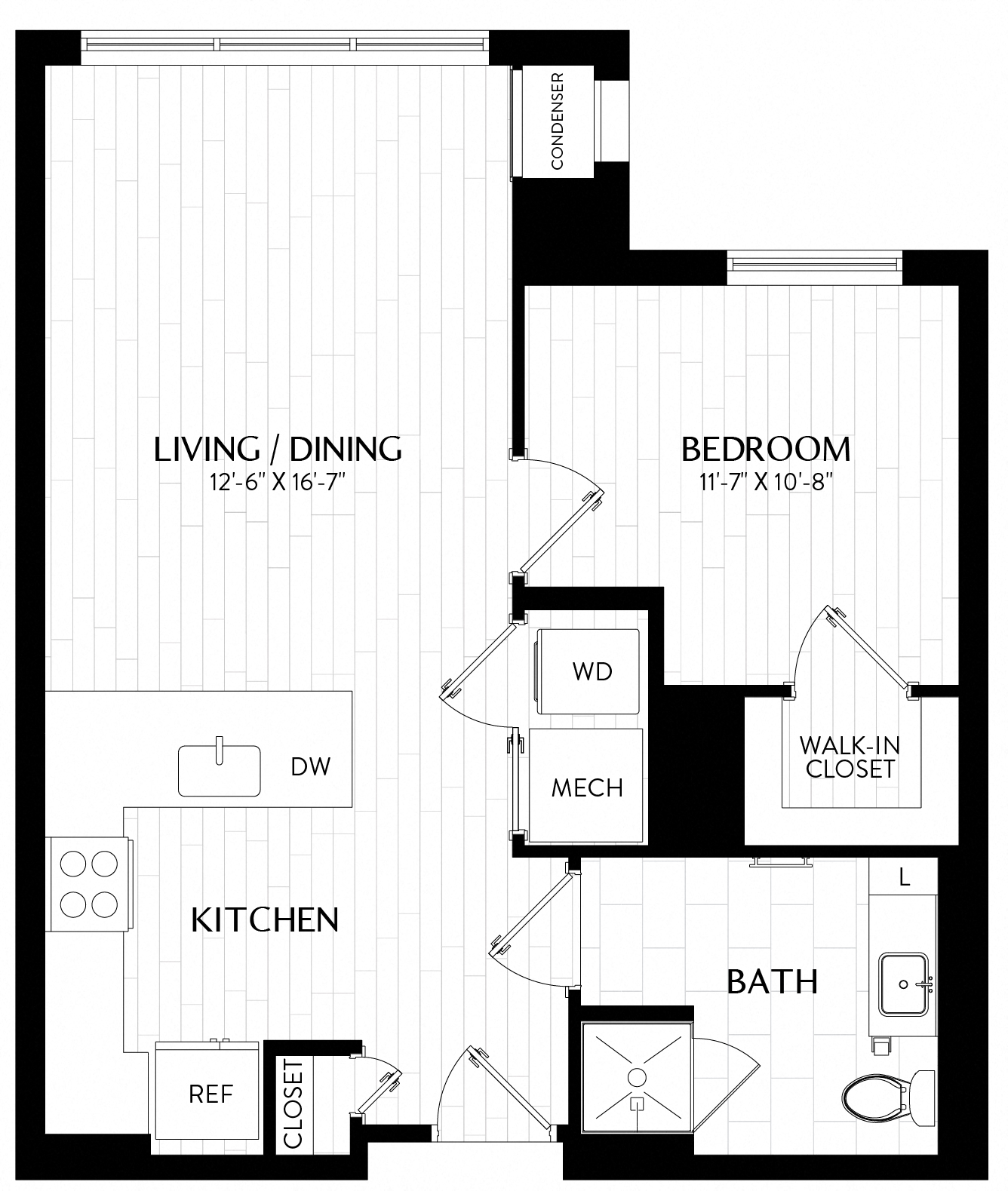1 Bed/1 Bath-A1