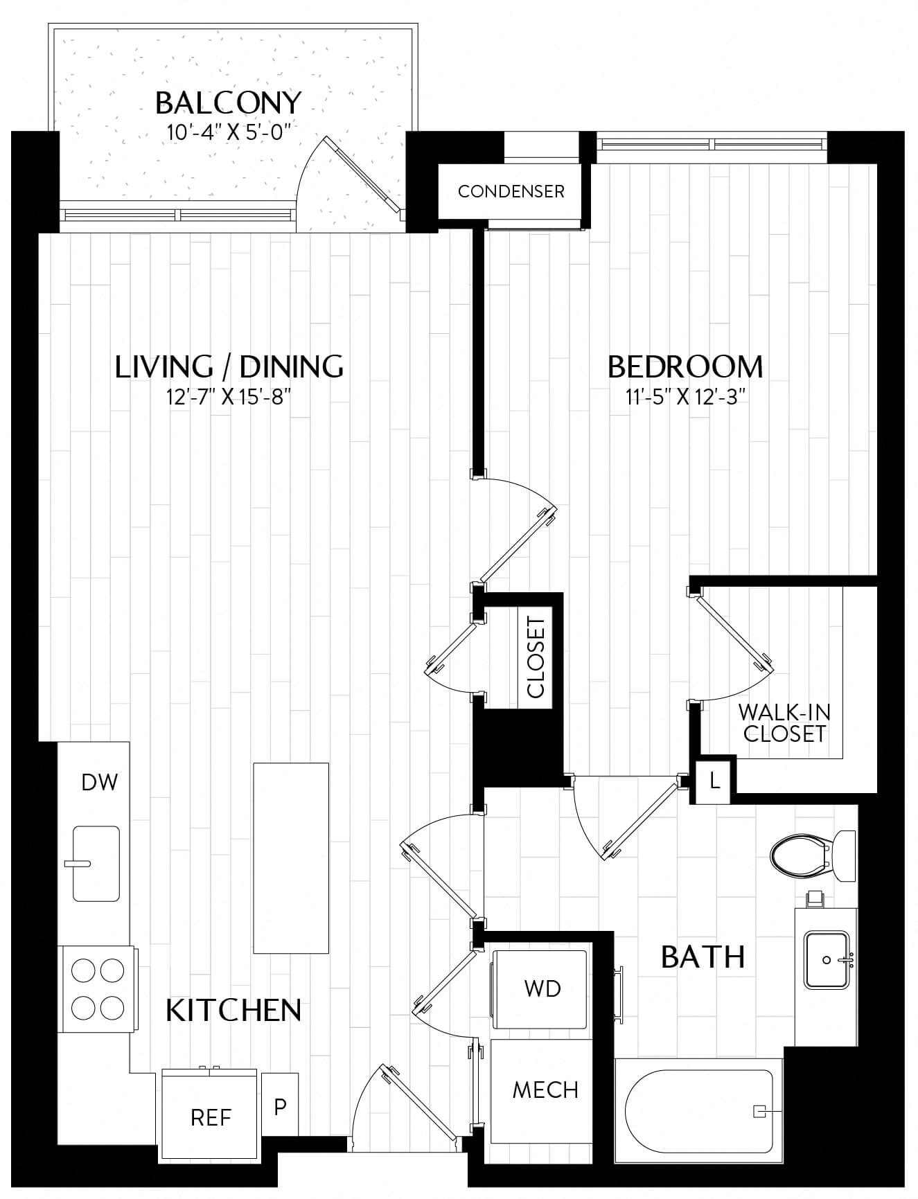 1 Bed/1 Bath-A2M1