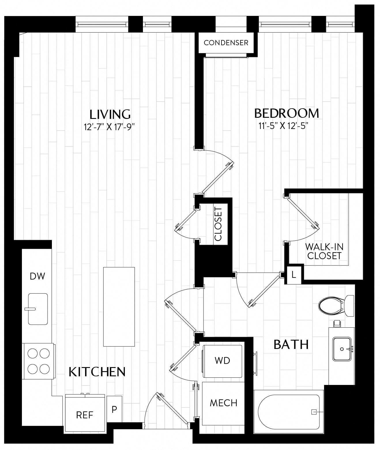 1 Bed/1 Bath-A2M2