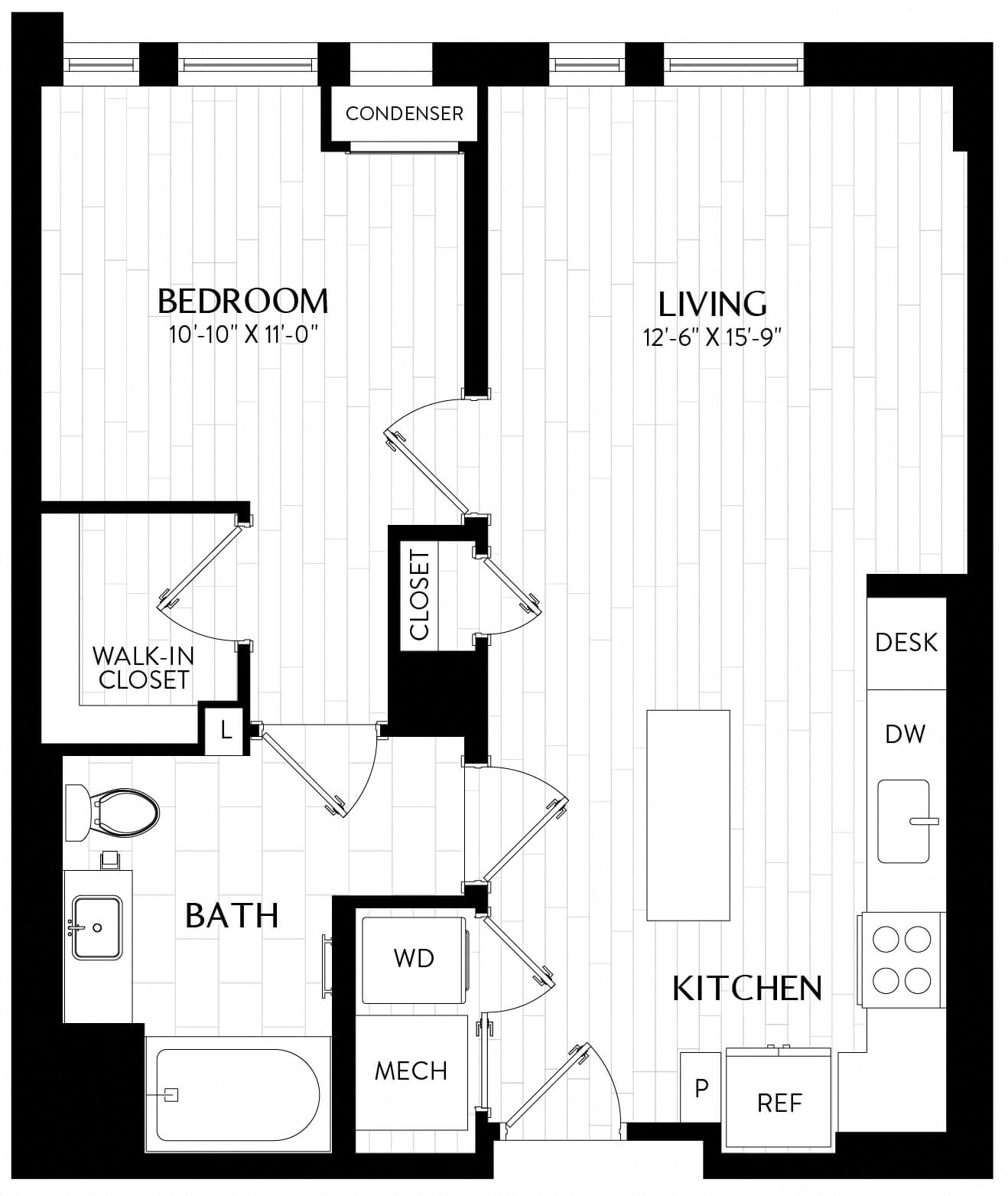 1 Bed/1 Bath-A2M3