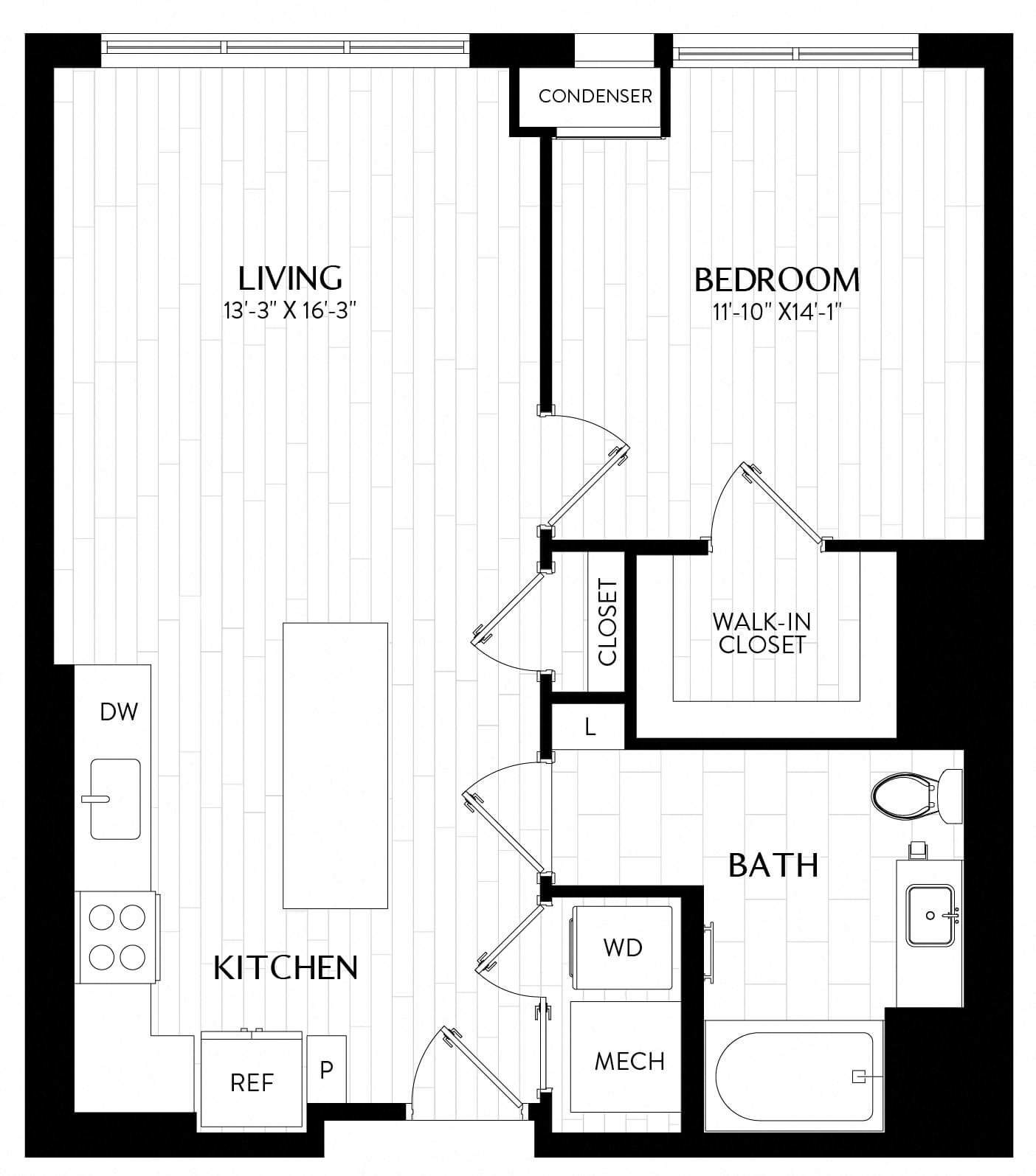1 Bed/1 Bath-A5