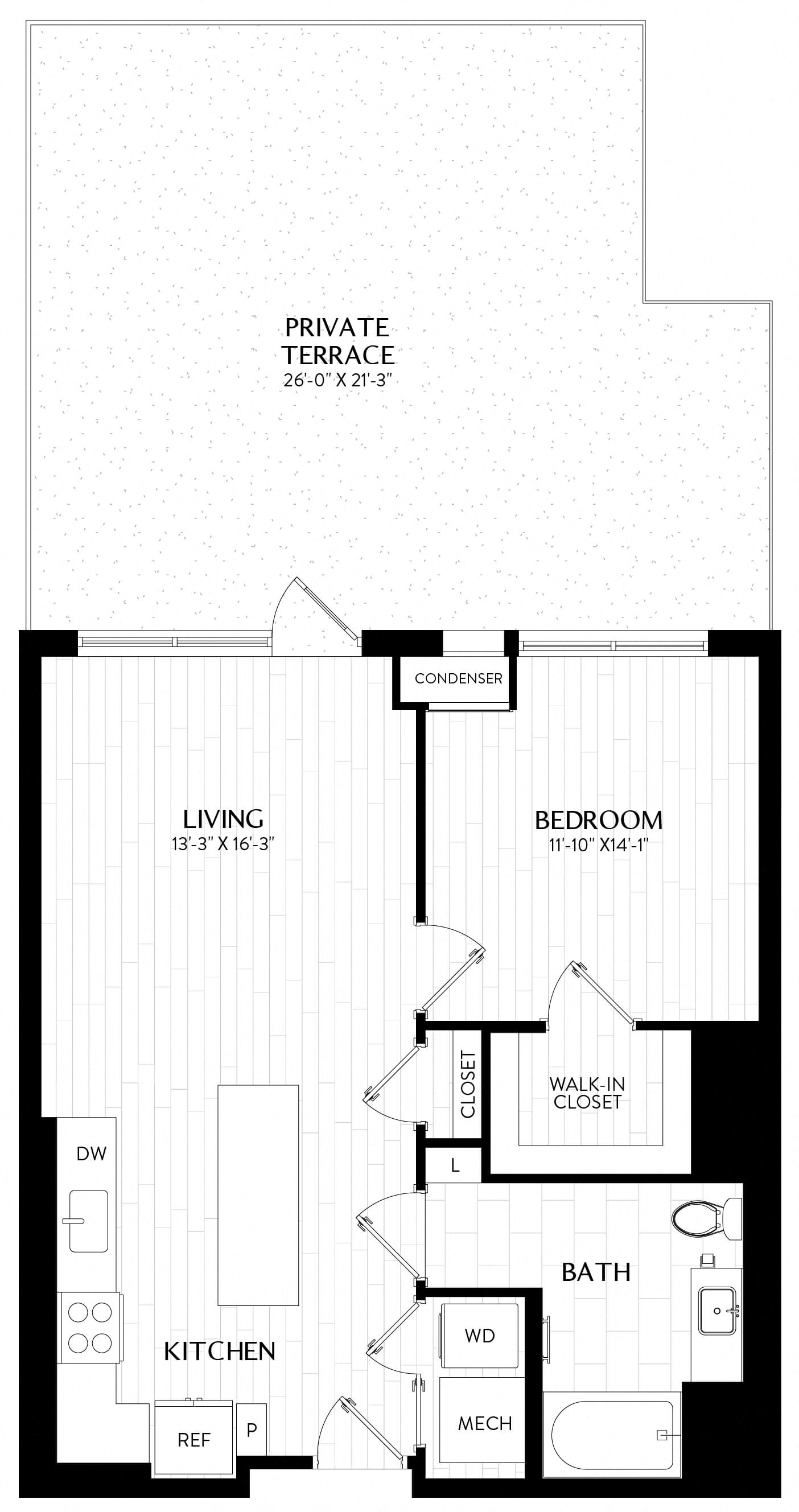 1 Bed/1 Bath-A5M1