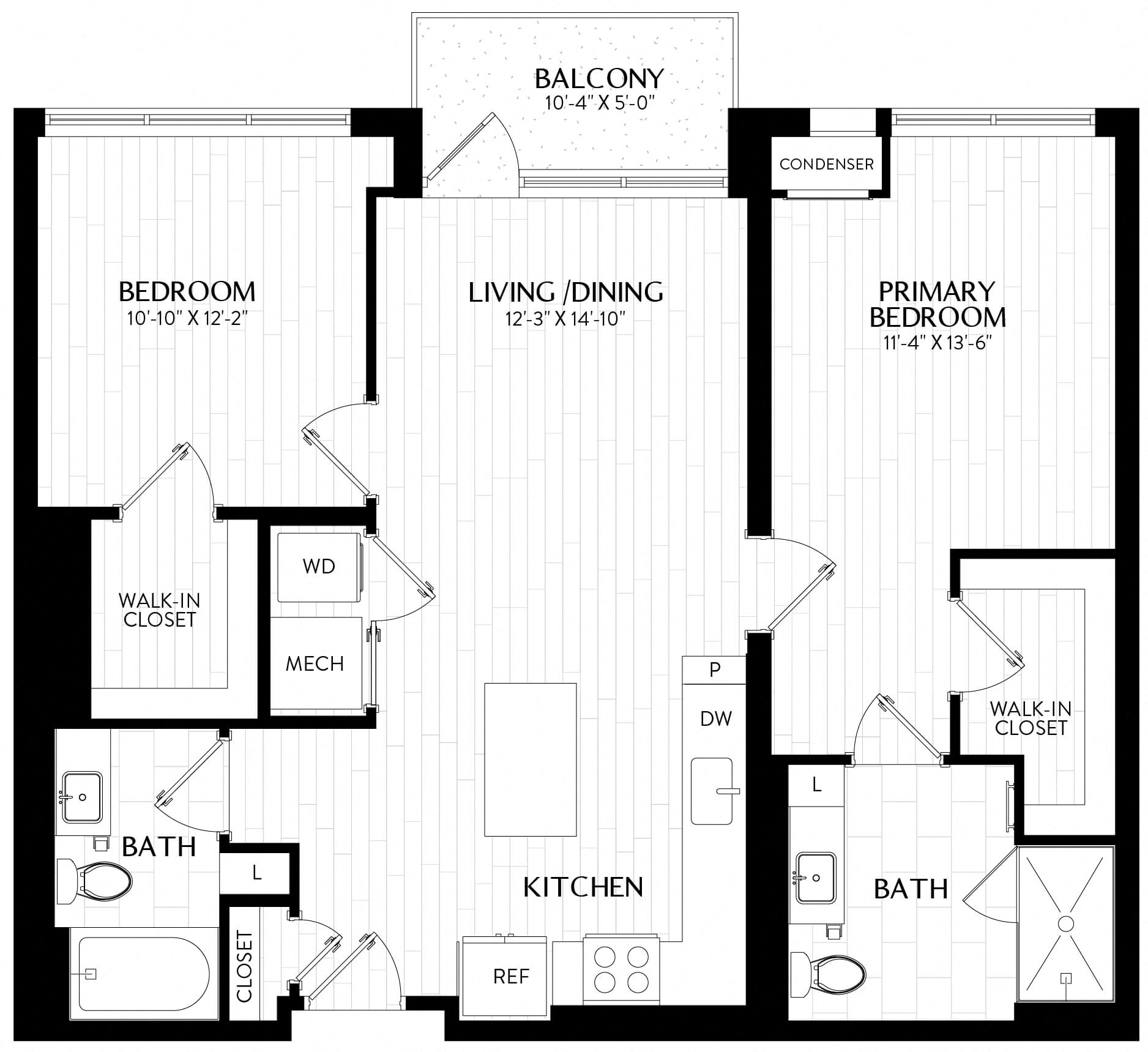 2 Bed/2 Bath-B2
