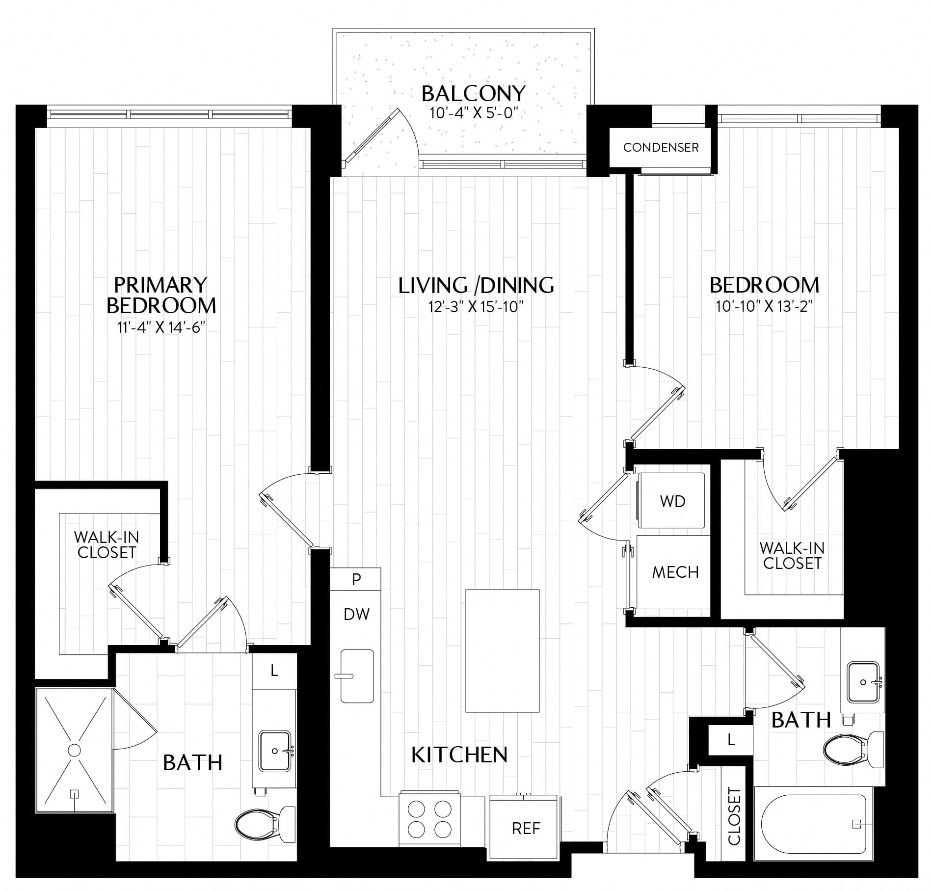 2 Bed/2 Bath-B2M3