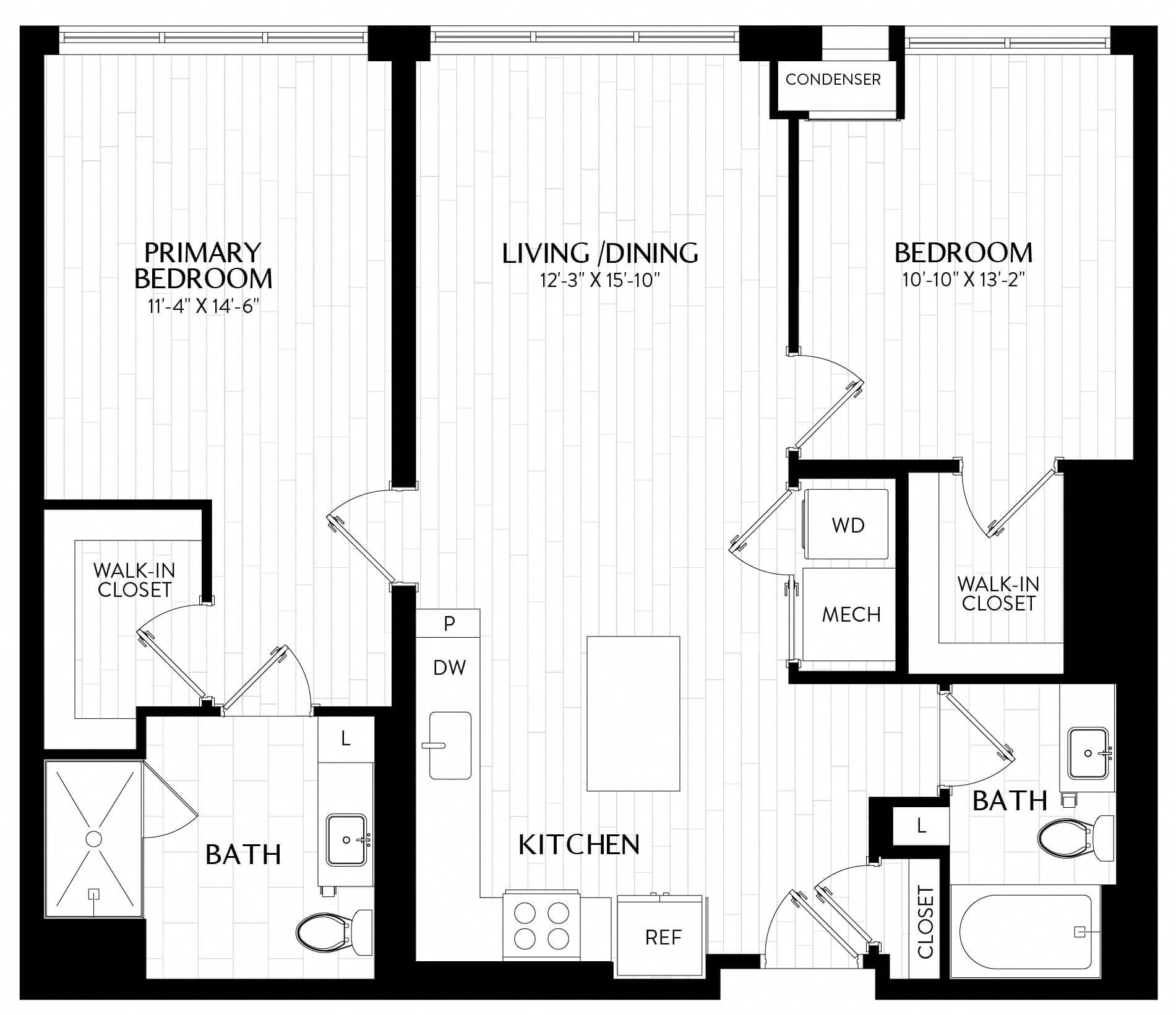2 Bed/2 Bath-B2M4