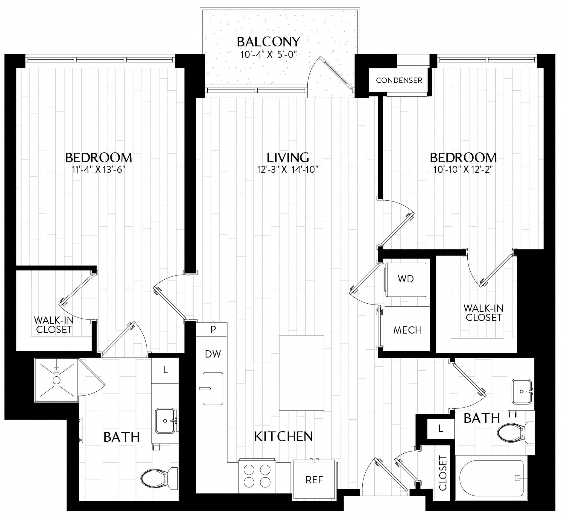 2 Bed/2 Bath-B2M5