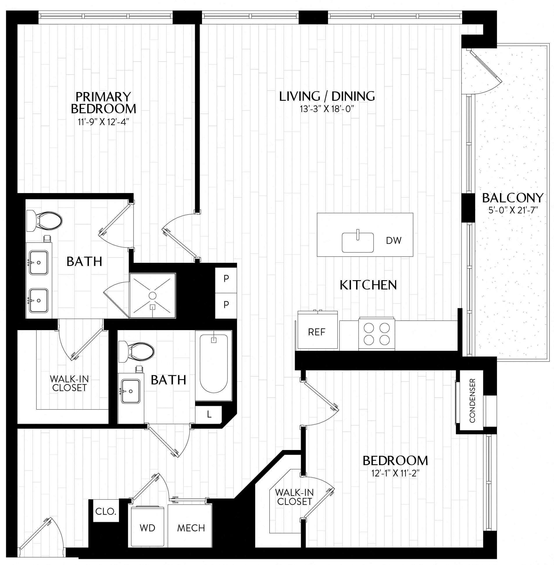 2 Bed/ 2 Bath-B6M1