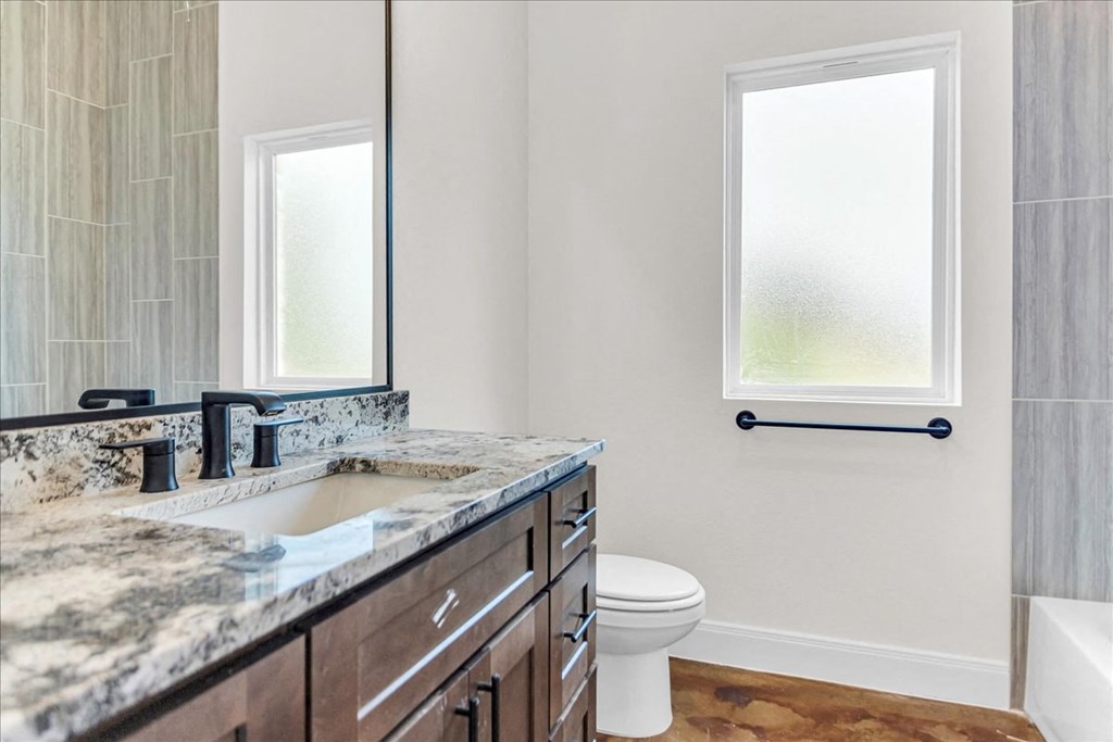 a bathroom with a sink and a toilet