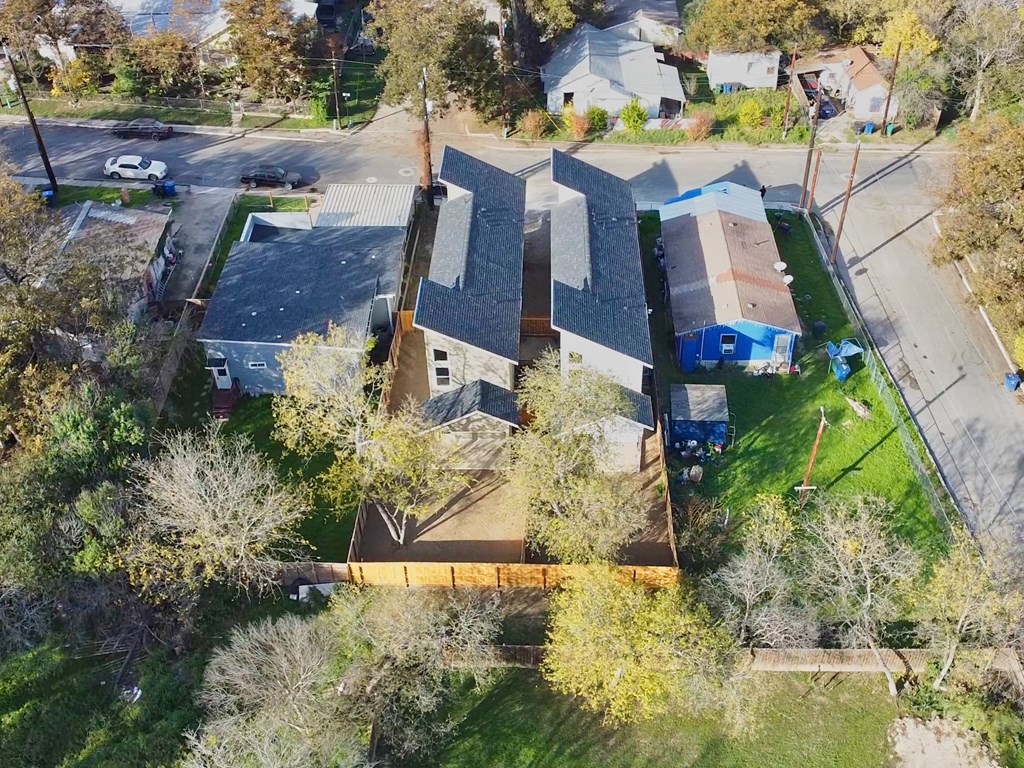 a birdseye view of a house from the sky
