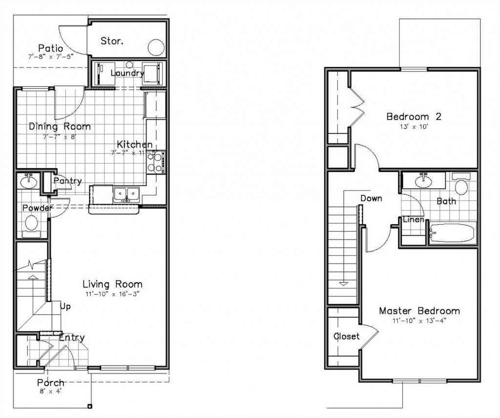 2 Bedroom - Townhouse