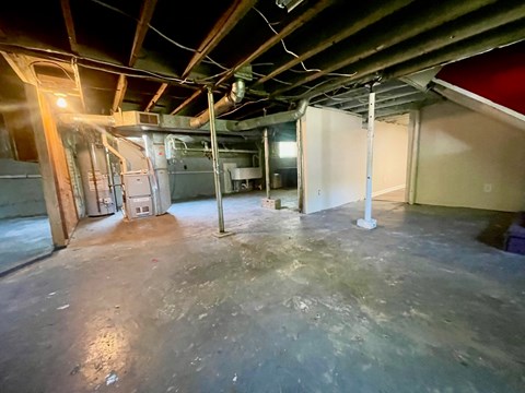 the basement of the building is empty and ready to be remodeled