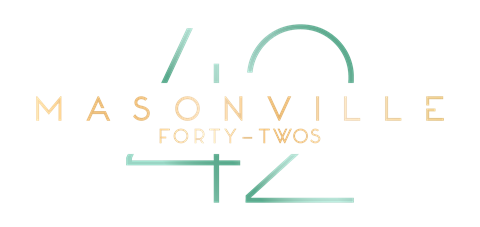 the logo for masonville forty two with a cross