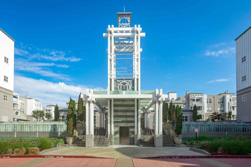 a tower with a clock on top of a building