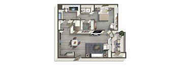Placerville 1X1 Floor Plan