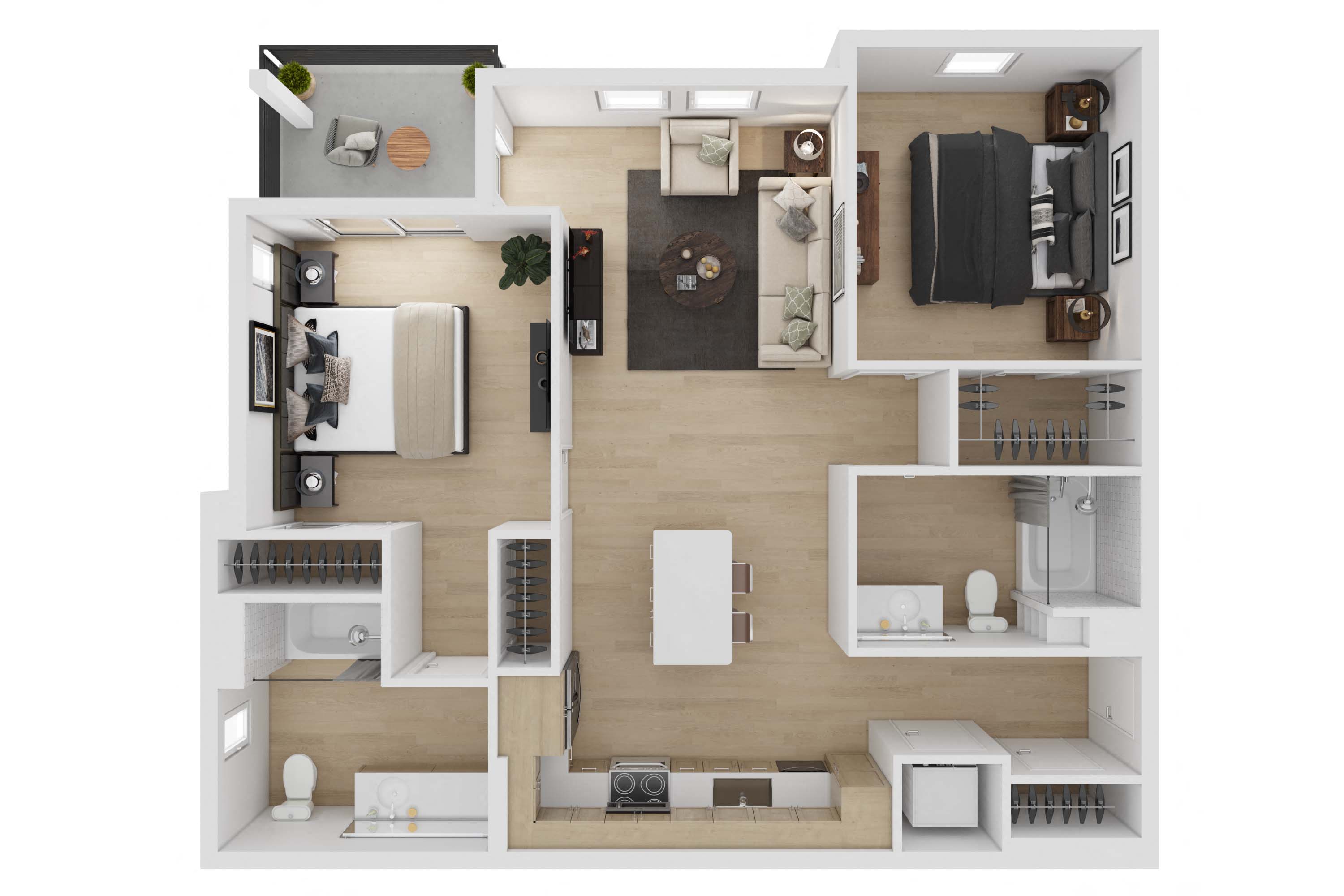 2 bedroom 2 bathroom