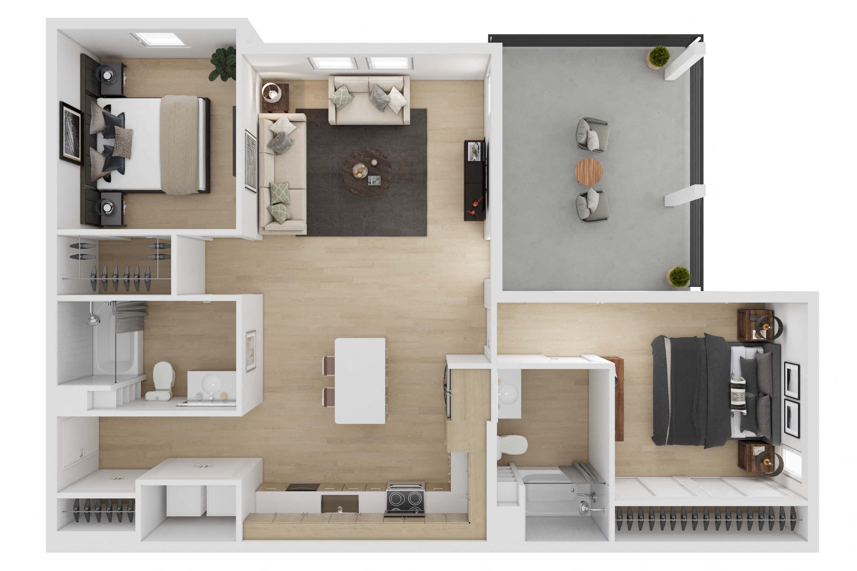 2 bedroom 2 bathroom