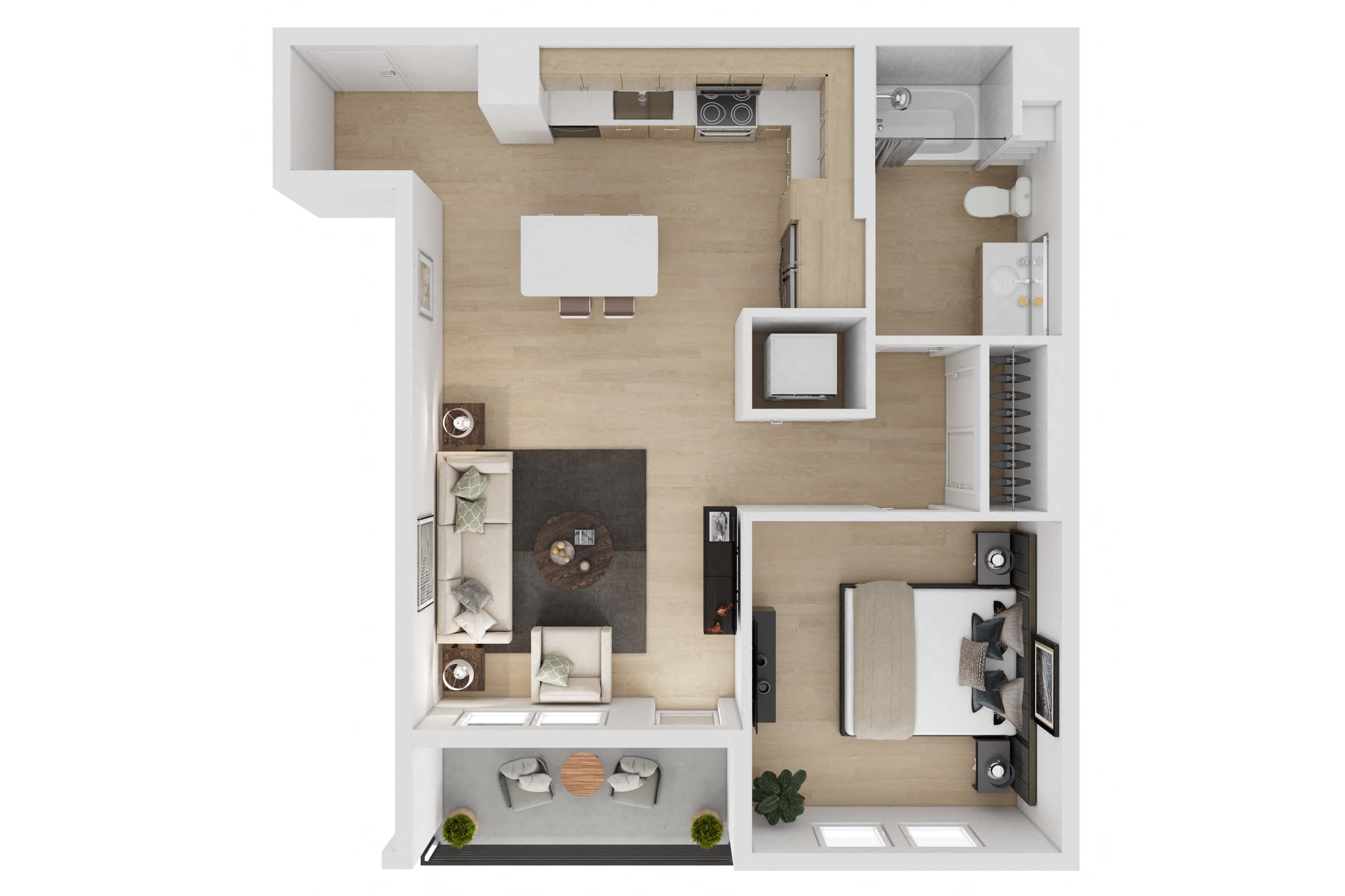 1 bedroom 1 bathroom