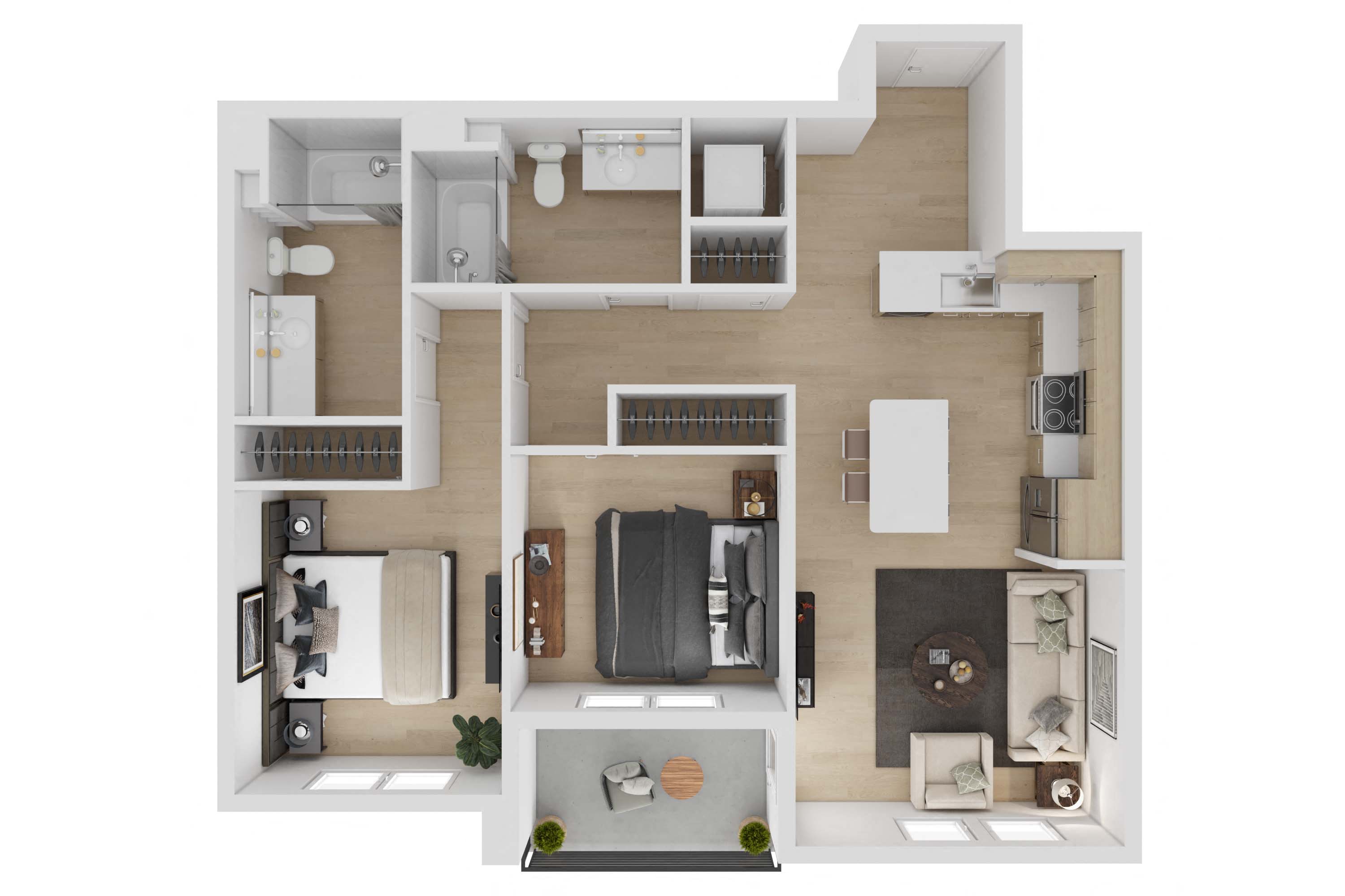 2 bedroom 2 bathroom