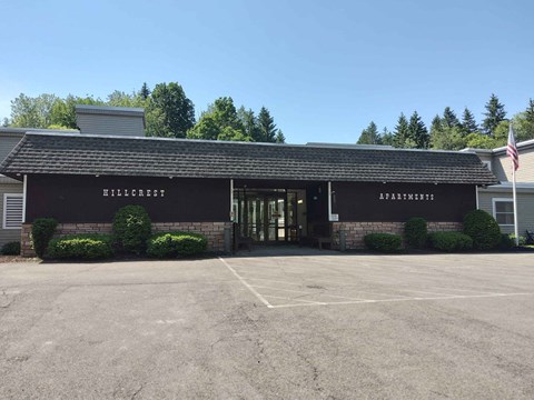 the front of our building from the parking lot