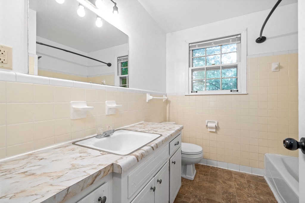 a bathroom with a sink and a toilet