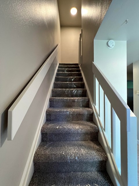 the stairs leading up to the second floor