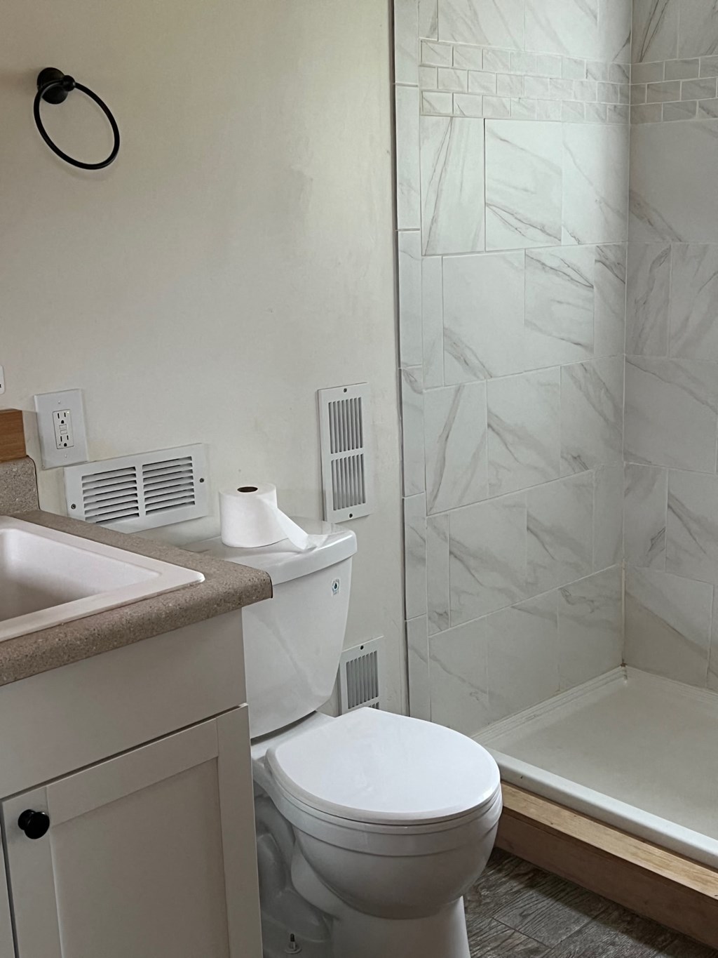 a small bathroom with a toilet and a sink