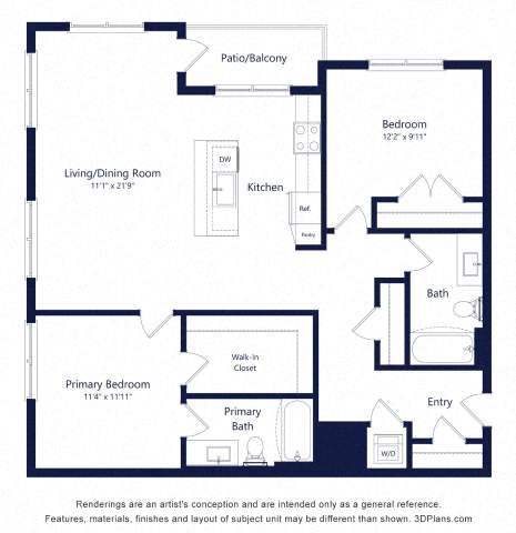 B1 Floor Plan at The Dorsey by Alta, Villa Rica, Georgia