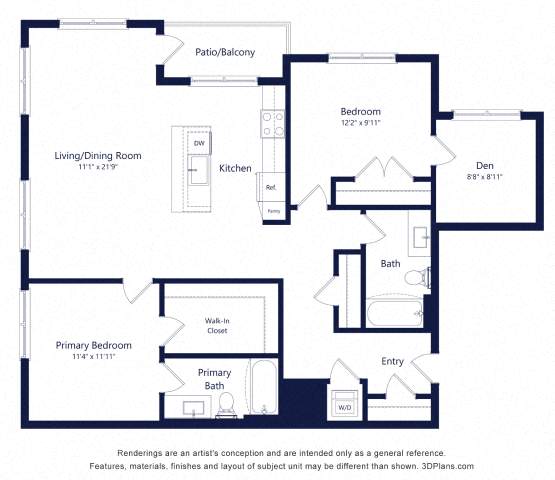 B2 Floor Plan at The Dorsey by Alta, Villa Rica