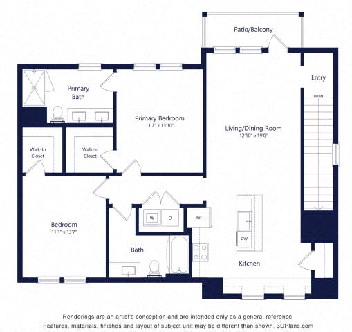 B3 Floor Plan at The Dorsey by Alta, Georgia