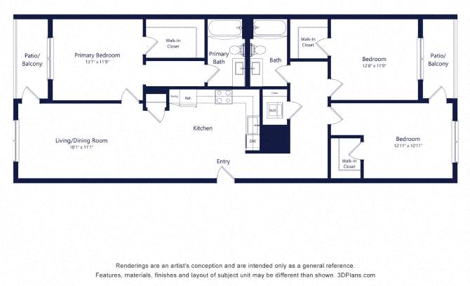C1 Floor Plan at The Dorsey by Alta, Georgia, 30180