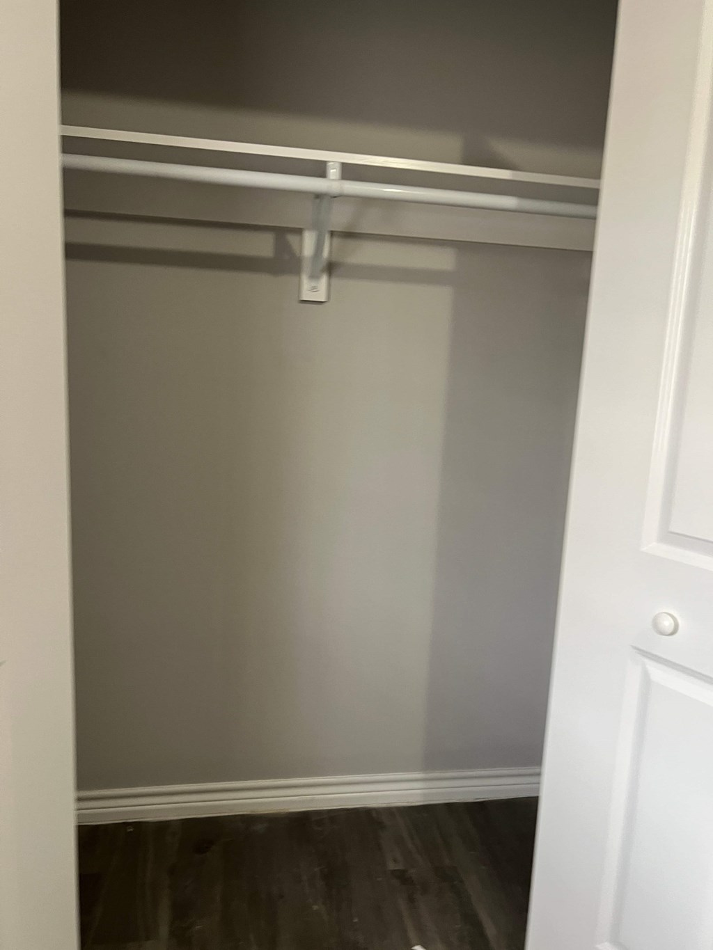the closet in the master bedroom is empty