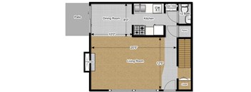 3 Bedroom 1 1/2 Bath Town Home 1050 Sq. Ft at Huntington Hills Townhomes, Integrity Realty, Stow, 44224